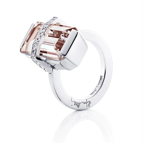 Bend Over Morganite White Gold von Efva Attling, Schneller Versand - Nordicspectra.de