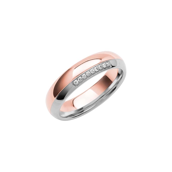 SR4008 Roséguld/Vitguld - Vigsel- & förlovningsringar - Schalins - Fri storleksändring* - Nordic Spectra