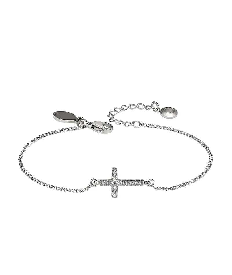 Astrid & Agnes - CROSS Crystal Armband Stål