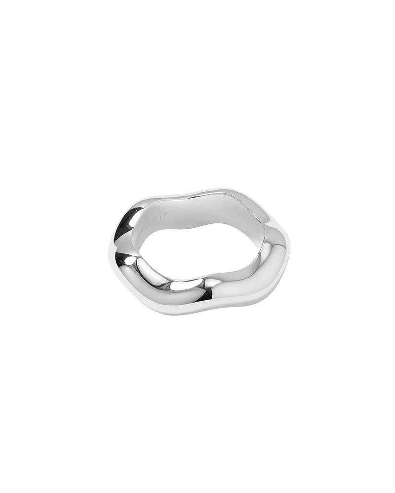 Bolded Wavy Ring Silver