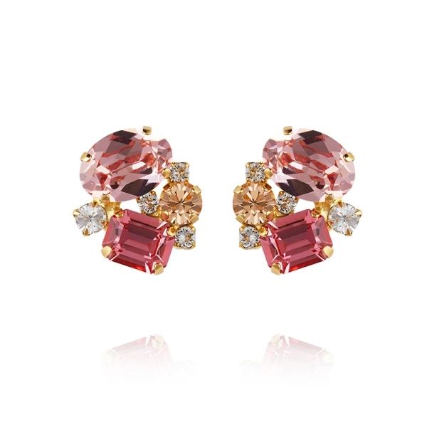 Mini Carolina Earrings Gold Pink Combo - Caroline Svedbom - Nopea toimitus ja lahjapakkaus - Nordic Spectra
