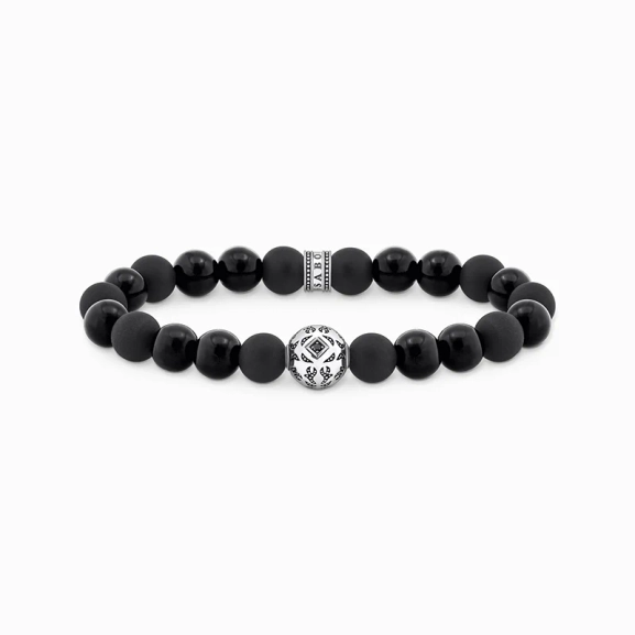 Beads-Armband aus Obsidian Silber geschwärzt - Thomas Sabo - Nordic Spectra
