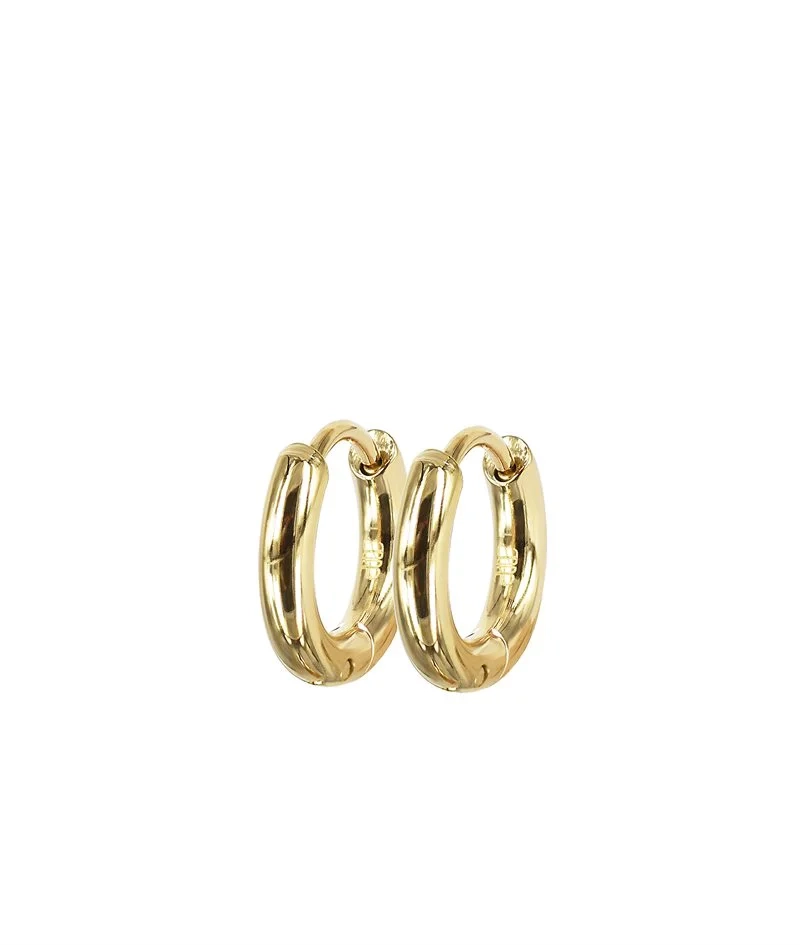 LUCY Plain Örhängen 13 mm Guld - Astrid & Agnes - Nordic Spectra