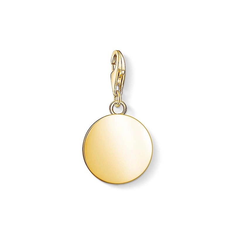 Rund Bricka Guld Berlock