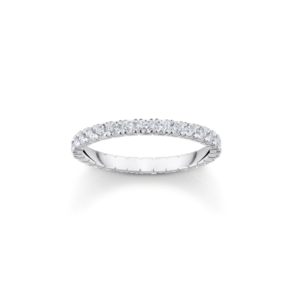 Alliansring med Glittrande Stenar - Thomas Sabo - Snabb leverans & paketinslagning - Nordic Spectra