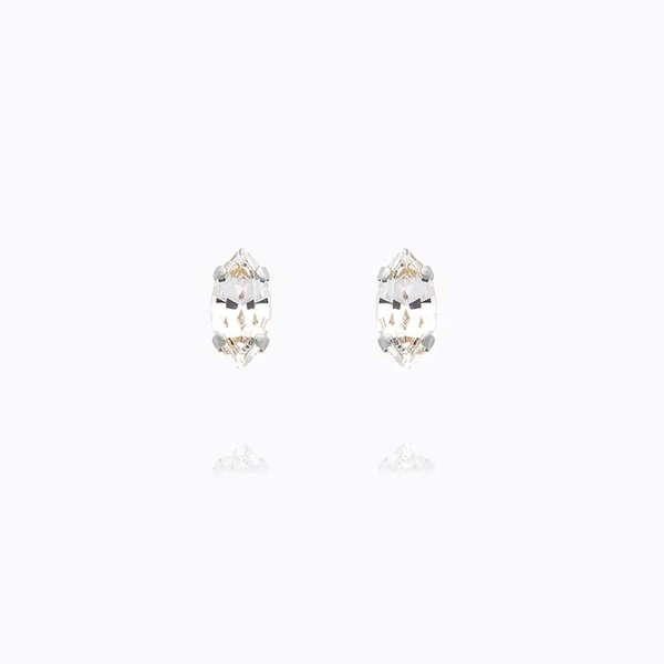 Petite Navette Earrings Rhodium Crystal - Caroline Svedbom - Nopea toimitus ja lahjapakkaus - Nordic Spectra