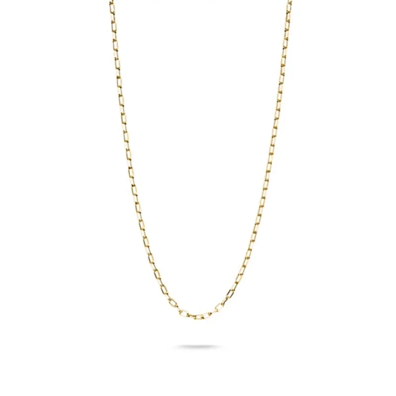 Paperclip Berlockhalsband Guld i 18K guldpläterat silver