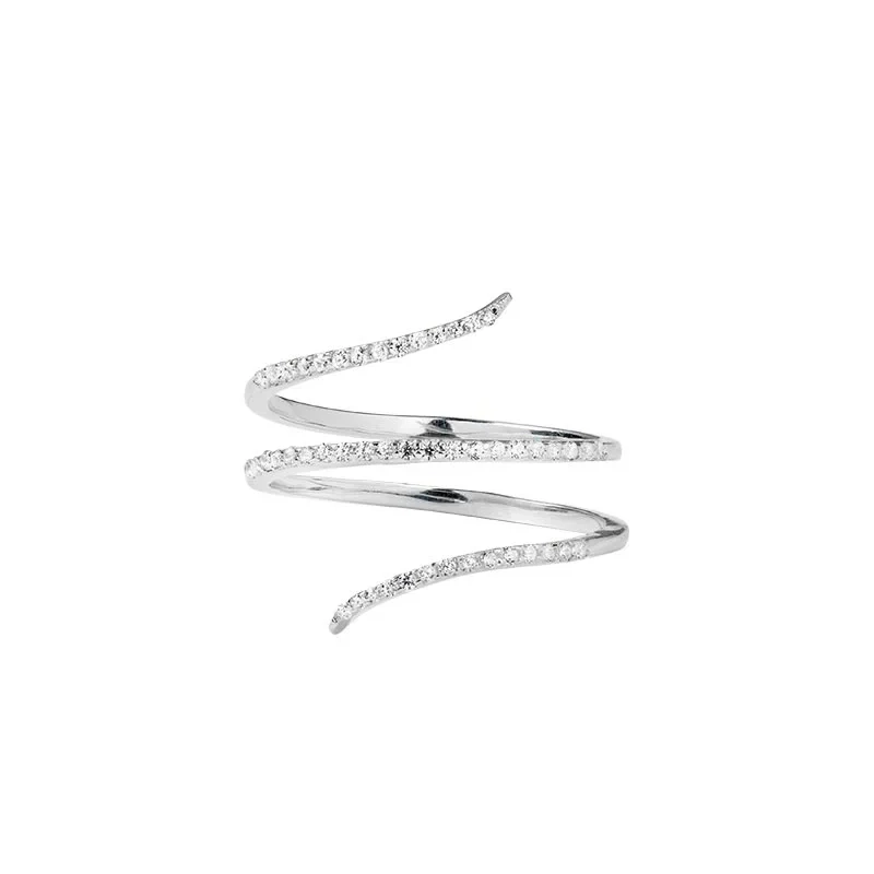 Syster P - Sparkle Wrap Ring Silver