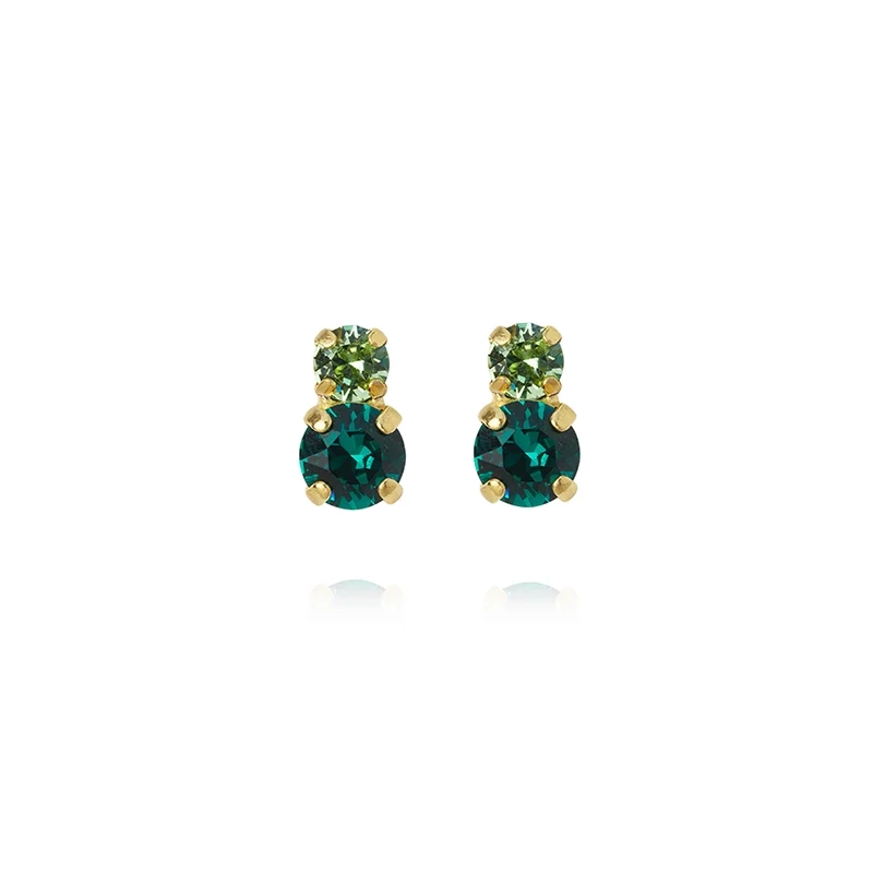 Caroline Svedbom - Leah Earrings Gold Green Combo