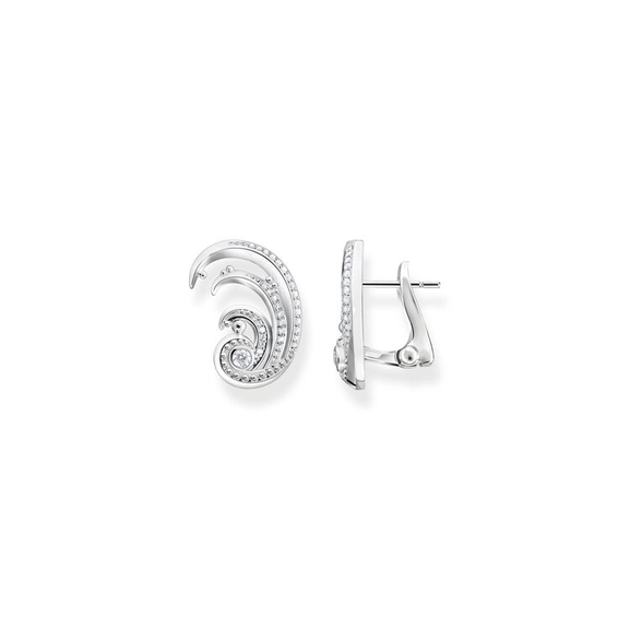 Ohrclip Welle Mit Weißen Steinen von Thomas Sabo, Schneller Versand - Nordicspectra.de
