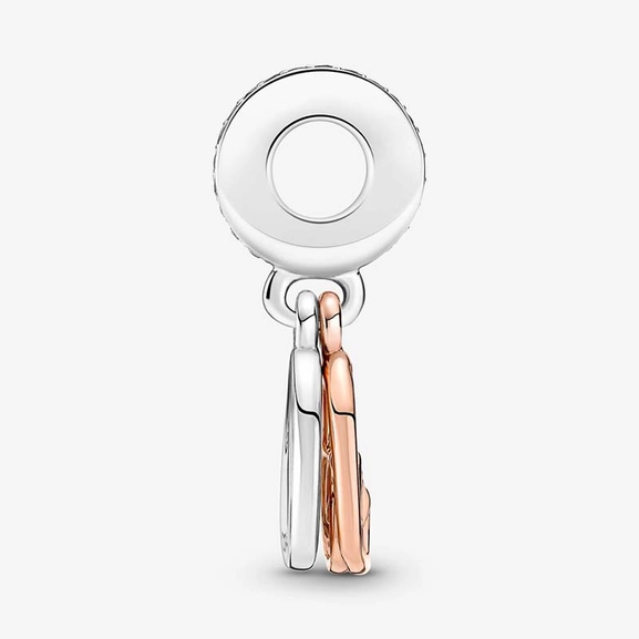 Verschlungene Unendlichkeits-Herzen Doppelter Charm-Anhänger von PANDORA, Schneller Versand - Nordicspectra.de
