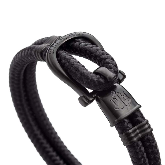 Nylon Phinity Armband Svart/Svart - Paul Hewitt armband - Snabb frakt & paketinslagning - Nordicspectra.se