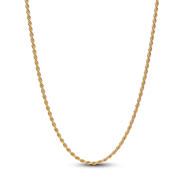 Seilkette Gold von PANDORA in 14 Karat Goldplattierung mit verstellbarem Verschluss