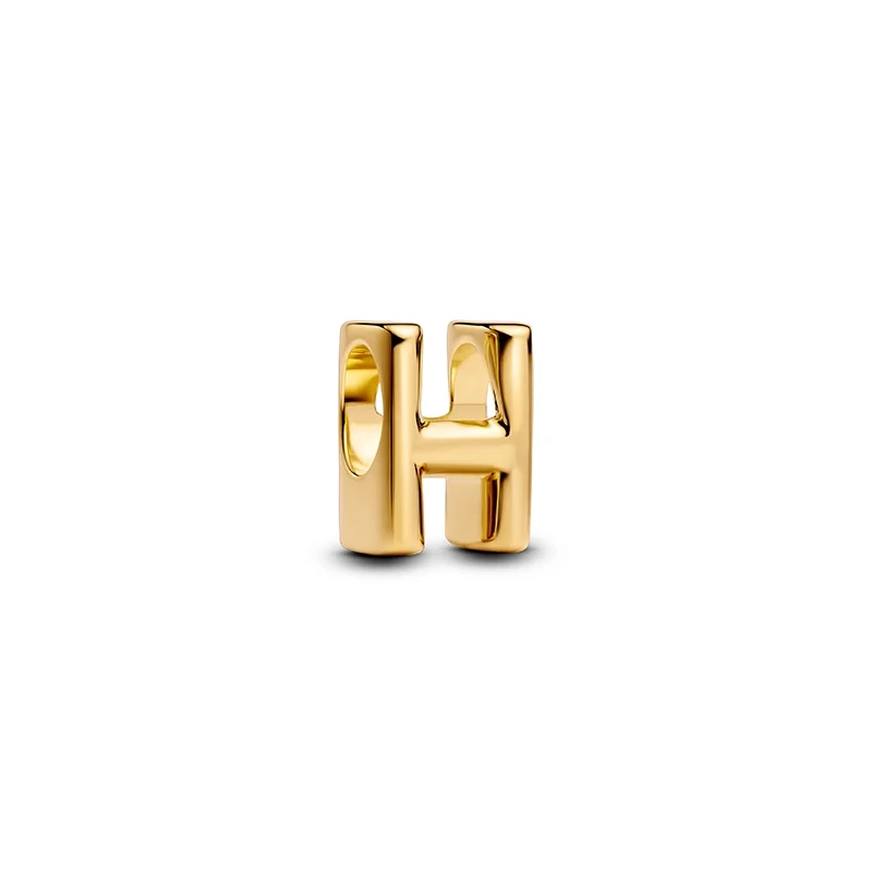 Bokstaven H Berlock Guld