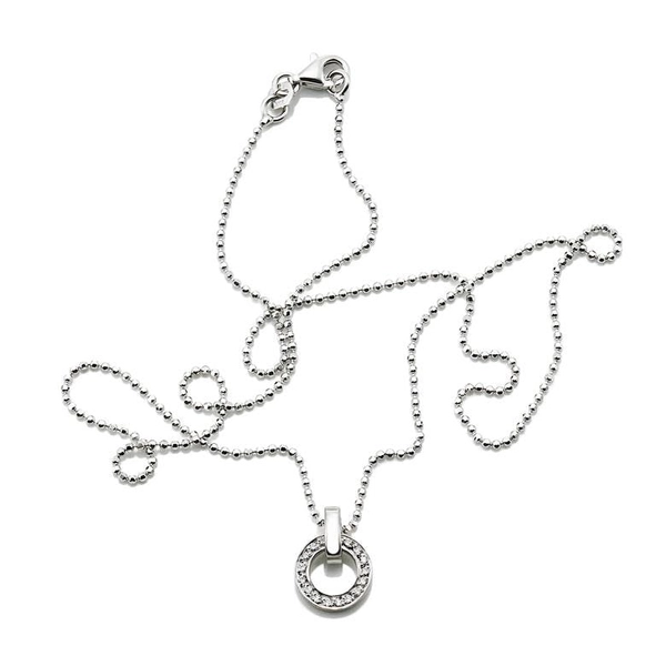 Ring Around & Stars Pendant White Gold - Efva Attling halsband - Snabb frakt & paketinslagning - Nordicspectra.se