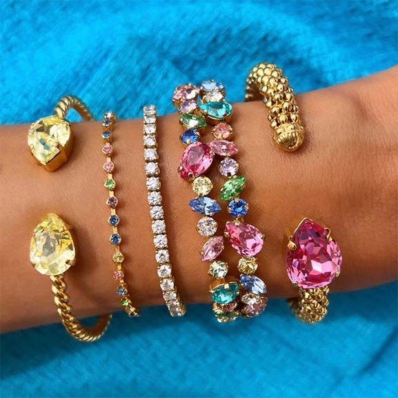 Mini Drop Bracelet Rhodium Jonquil - Caroline Svedbom - Snabb frakt & paketinslagning - Nordicspectra.se