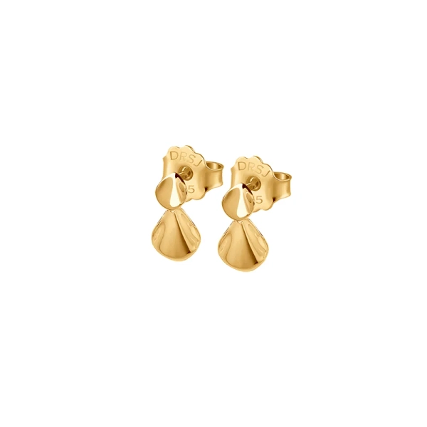 Hortensia Tropfenohrstecker Gold: Ohrringe aus 18-karätigem Gold mit sanft geformten Tropfen und organischem Design von Drakenberg Sjölin.