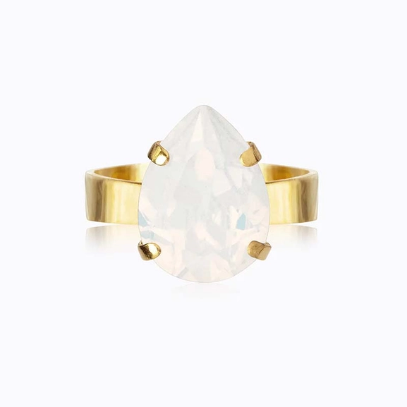 Mini Drop Ring Gold White Opal - Caroline Svedbom - Snabb frakt & paketinslagning - Nordicspectra.se