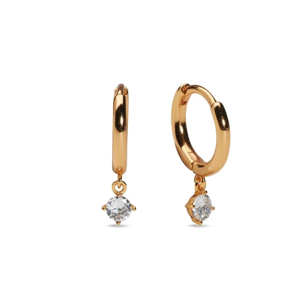 Petite Sparkling Hoops Örhängen Guld - Sparv - Populära smycken för alla tillfällen