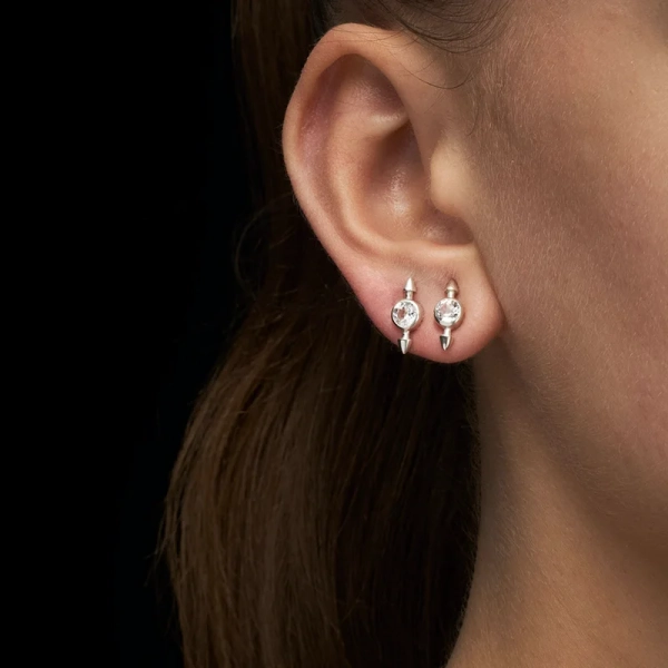 Pierced Stone Ear Stud Clear Quartz - Maria Nilsdotter - 1-2 dagars leverans - Nordic Spectra