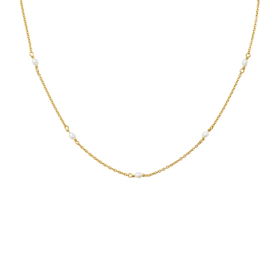 Treasure Multi Pearl Necklace Gold - Syster P - Suosittuja koruja kaikkiin tilanteisiin
