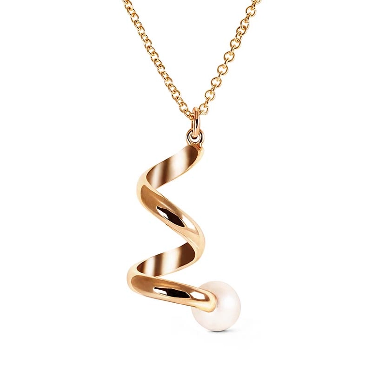 Spin On Halsband Stort Guld & Pärla - Snabb frakt & fri paketinslagning - Nordicspectra.se