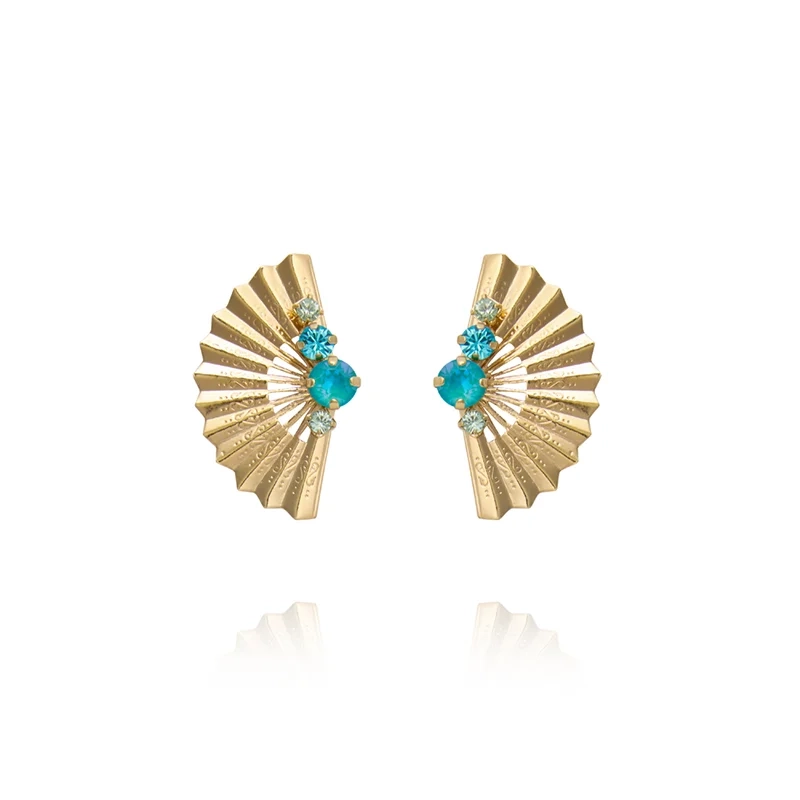 Caroline Svedbom - Lucinda Earrings Gold Laguna Combo