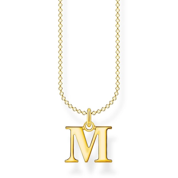 Kette Buchstabe Gold - M von Thomas Sabo, Schneller Versand - Nordicspectra.de