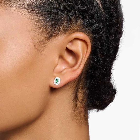 Ear studs with green stone silver - Thomas Sabo - Suuri valikoima & ilmainen lahjapaketointi - Nordicspectra.fi