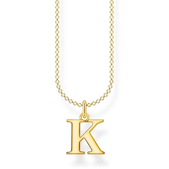 Bokstavshalsband Guld - K - Thomas Sabo halsband - Snabb frakt & paketinslagning - Nordicspectra.se