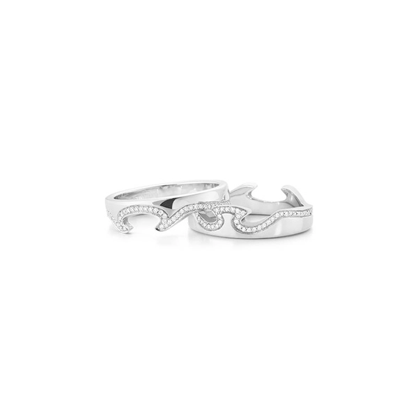 Fusion Zwei Teile Ring WG/WG/Diamant von Georg Jensen, Schneller Versand - Nordicspectra.de
