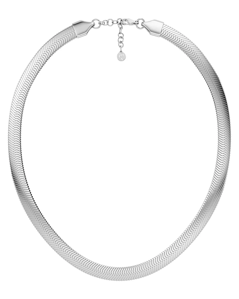 Herringbone L Necklace Steel - Edblad - Snabb leverans - Gratis paketinslagning