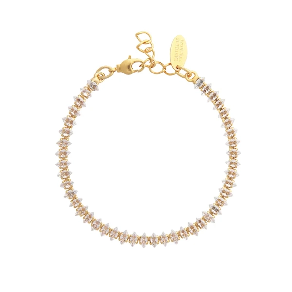 Crystal Navette Bracelet Gold Crystal - Caroline Svedbom - Snabb frakt & paketinslagning - Nordic Spectra