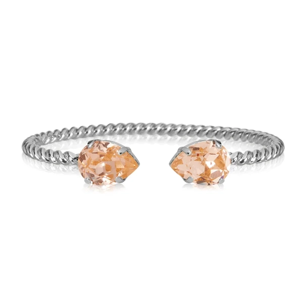 Mini Drop Bracelet Rhodium Light Peach - Caroline Svedbom - Nopea toimitus ja lahjapakkaus - Nordic Spectra