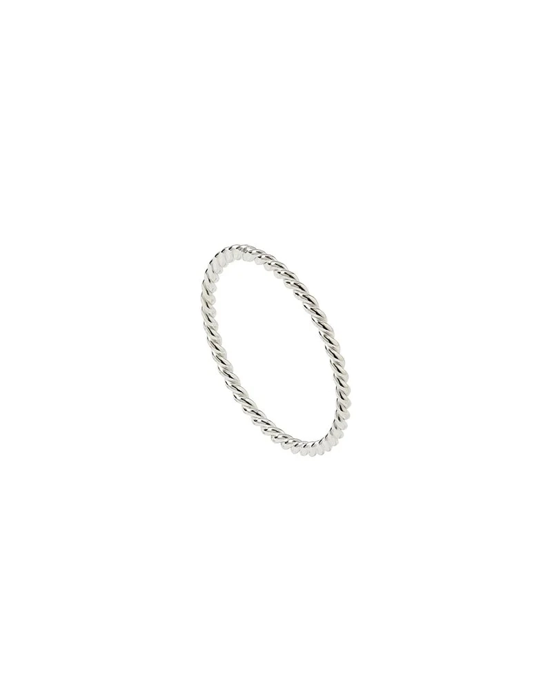 Syster P - Tiny Twisted Ring Silver