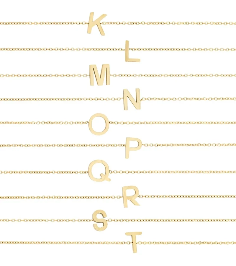 Letter Bracelet A-Ö Gold - Edblad - Snabb leverans - Gratis paketinslagning