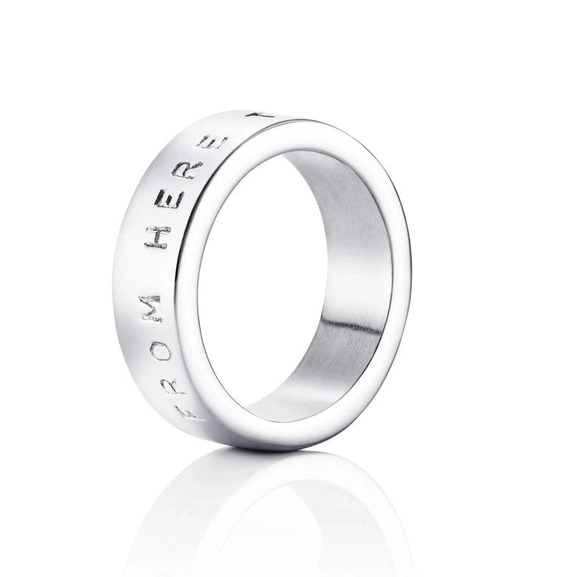 From Here To Eternity Stamped Ring White Gold - Efva Attling ringar - Snabb frakt & paketinslagning - Nordicspectra.se