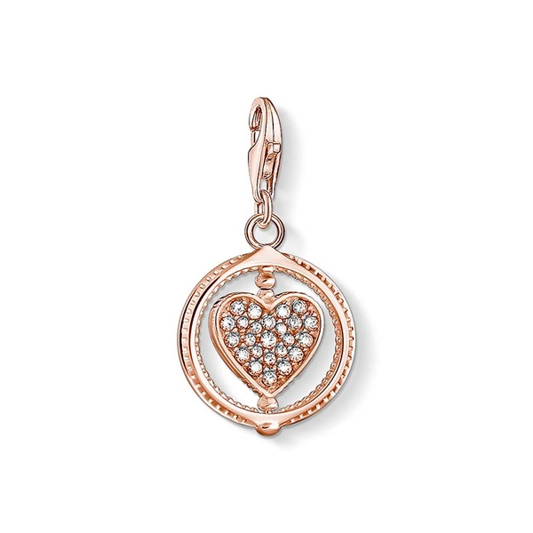 Charm-Anhänger Herz Pavé roségold von Thomas Sabo, Schneller Versand - Nordicspectra.de