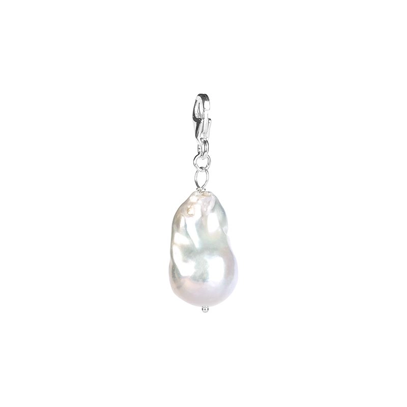 Barouque Freshwater Pearl Charm Silver