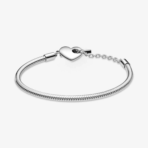 Pandora Moments Herz T-Verschluss Schlangen-Gliederarmband von PANDORA, Schneller Versand - Nordicspectra.de