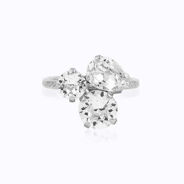 Colette Ring Rhodium Crystal - Caroline Svedbom - Snabb frakt & paketinslagning - Nordicspectra.se