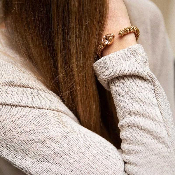 Classic Rope Bracelet Rhodium Vintage Rose - Caroline Svedbom - Snabb frakt & paketinslagning - Nordicspectra.se