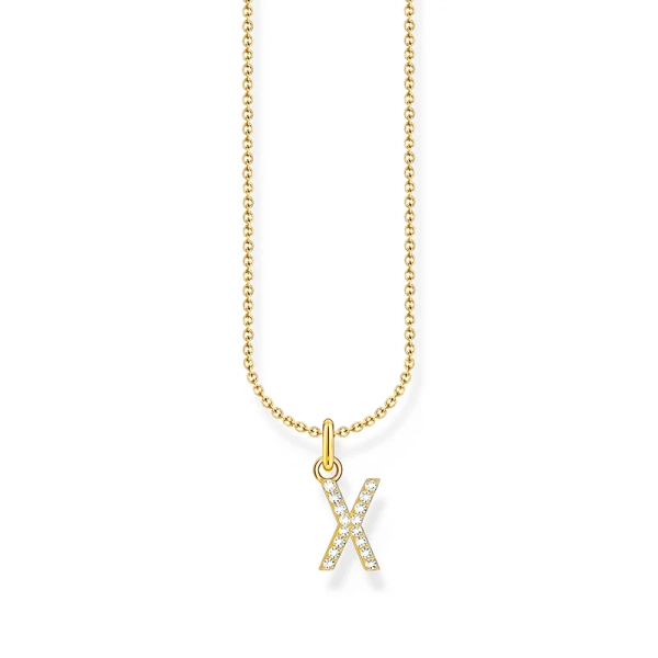 Kette mit Buchstaben-Anhänger X Gold - Thomas Sabo - Nordic Spectra