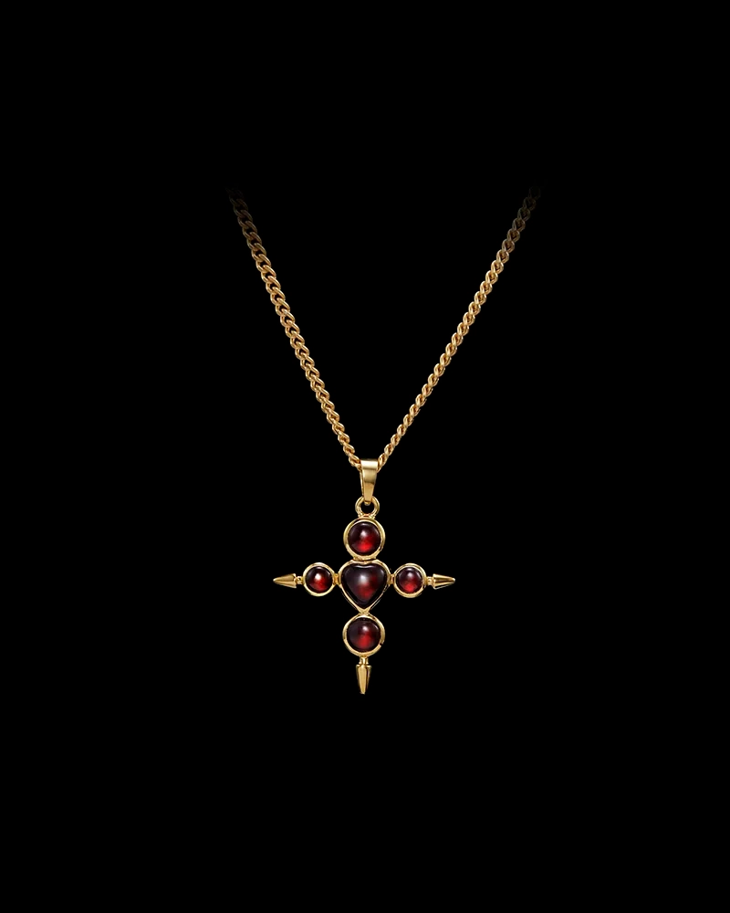 Empress Garnet Necklace Gold - Maria Nilsdotter - Schmuck im skandinavischen Design - Nordic Spectra