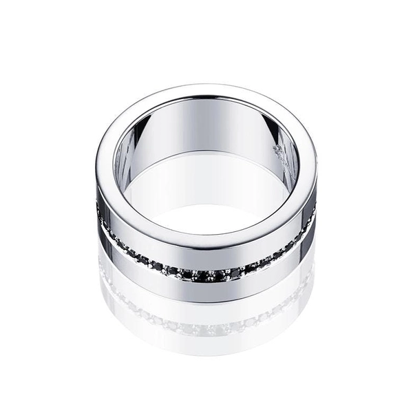Wide & Black Stars Ring White Gold - Efva Attling ringar - Snabb frakt & paketinslagning - Nordicspectra.se