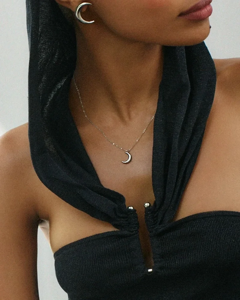 New Moon Necklace Steel - Edblad - Snabb leverans - Gratis paketinslagning