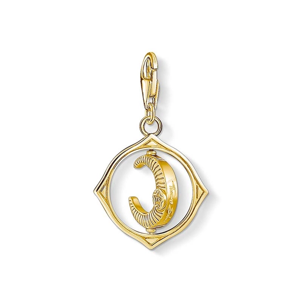 Guldmåne med Färgglada Stenar Guld Berlock - Thomas Sabo berlock - Snabb frakt & paketinslagning - Nordicspectra.se
