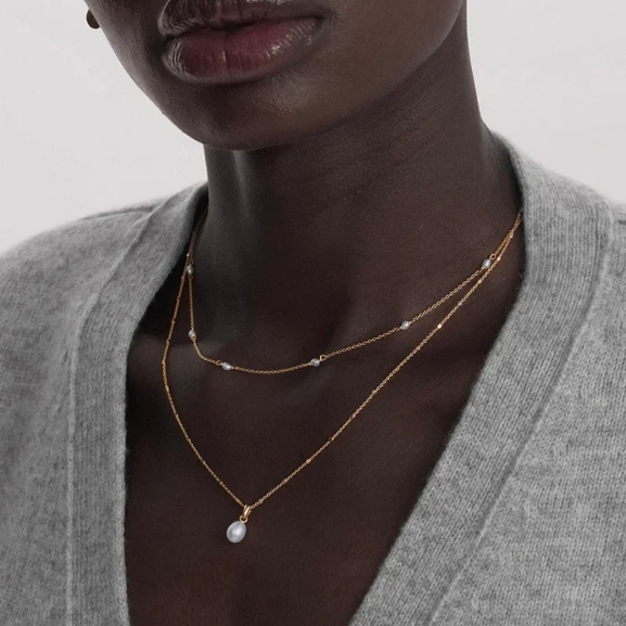 Treasure Multi Pearl Necklace Gold - Syster P - Snabb leverans & Gratis paketinslagning - Nordic Spectra