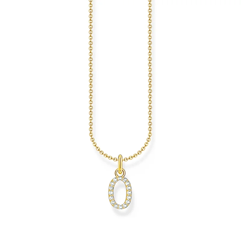 Thomas Sabo - Glittrande Bokstavshalsband O Guld