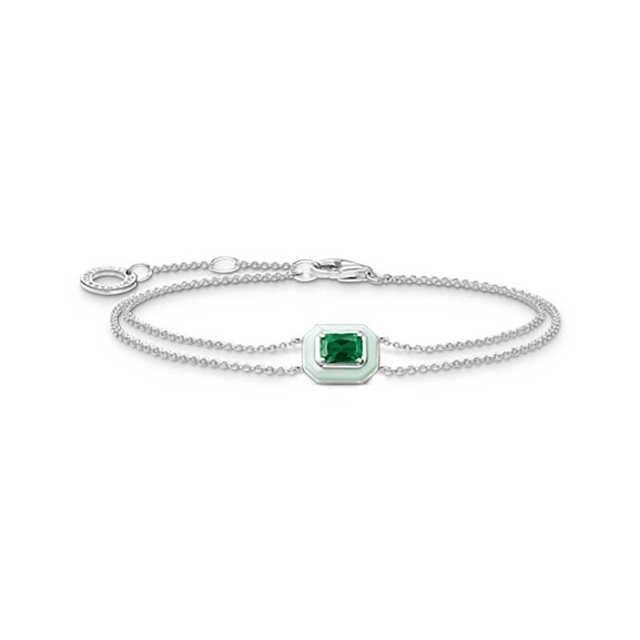 Armband mit grünem Stein Silber von Thomas Sabo, Schneller Versand - Nordicspectra.de